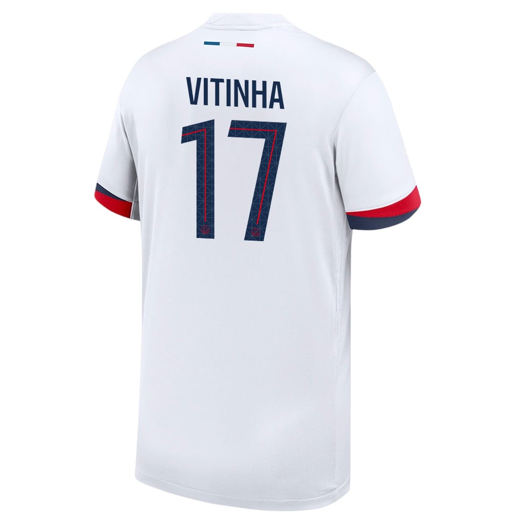 Vitinha 17 Paris Saint-Germain 25/26 Away YOUTH Jersey - White
