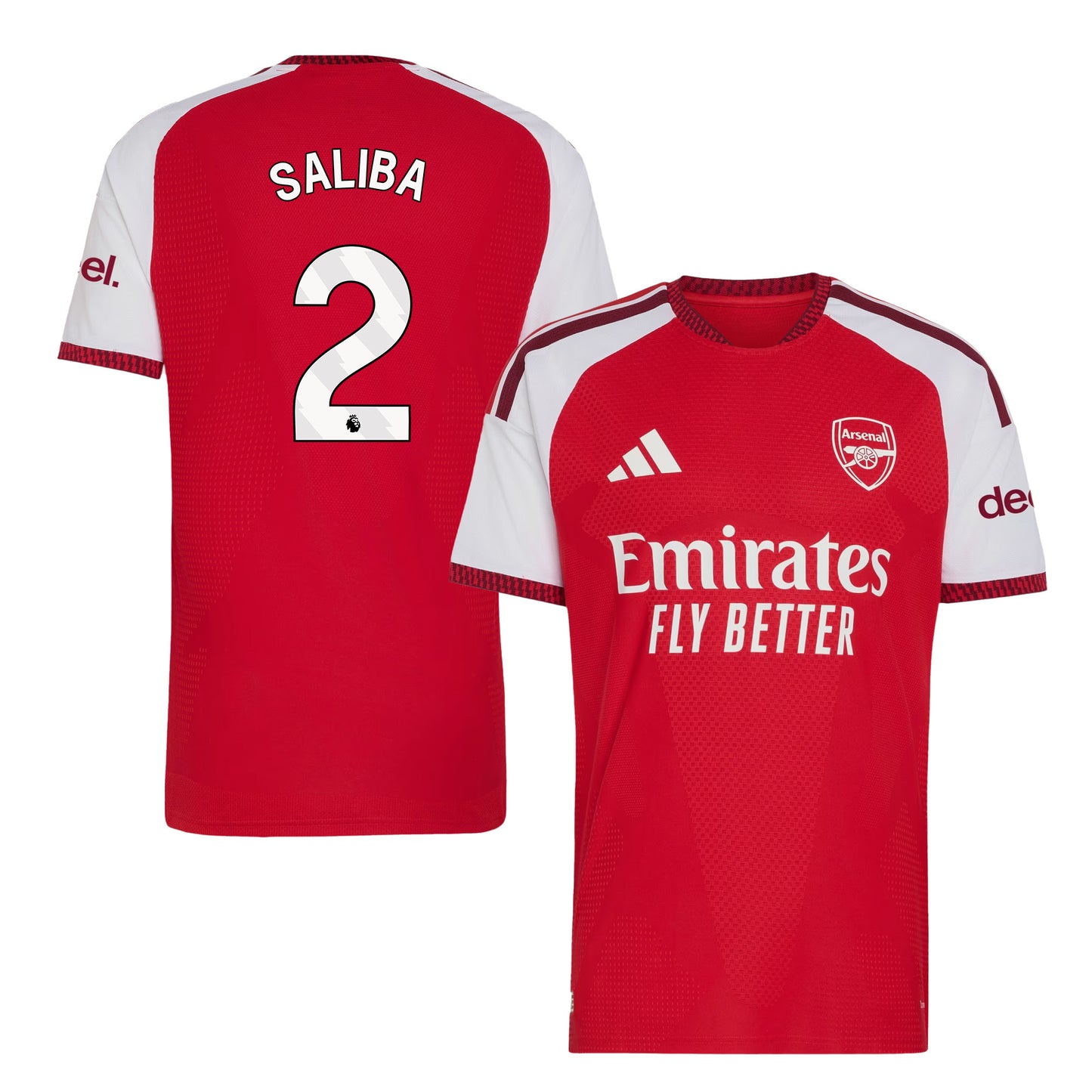 William Saliba 2 Arsenal 2026/27 Home Jersey - Men, Red