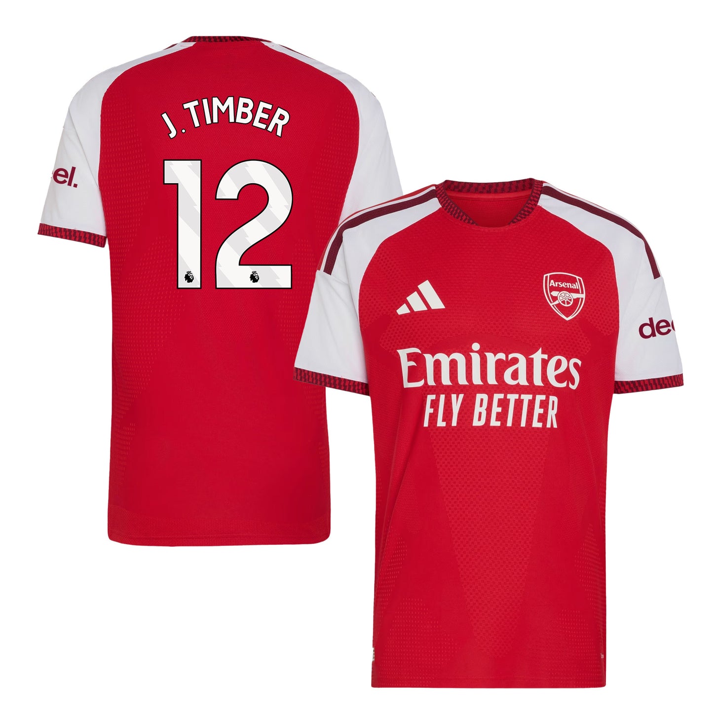 Jurriën Timber 12 Arsenal 2026/27 Home Jersey - Men, Red
