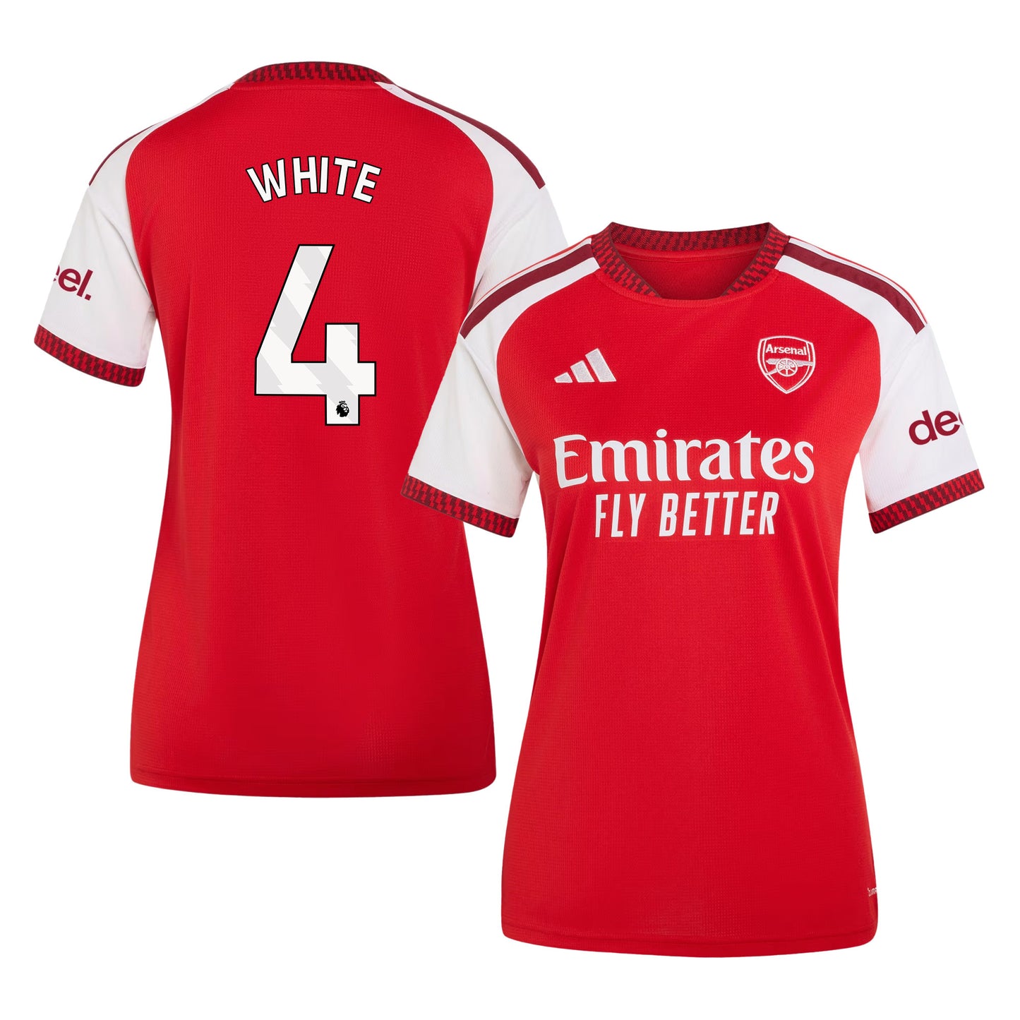 Ben White 4 Arsenal 2026/27 Home Jersey - Women, Red