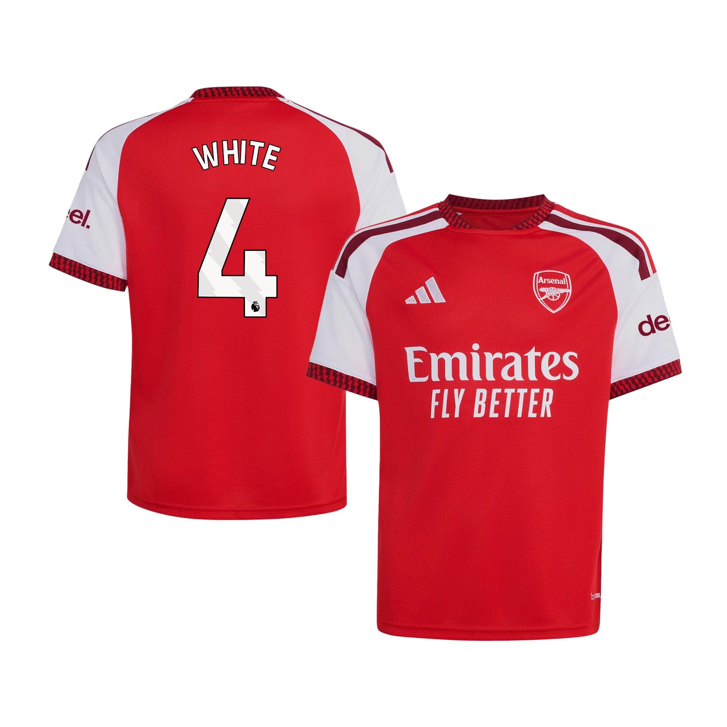 Ben White 4 Arsenal 2026/27 Home Jersey - YOUTH, Red