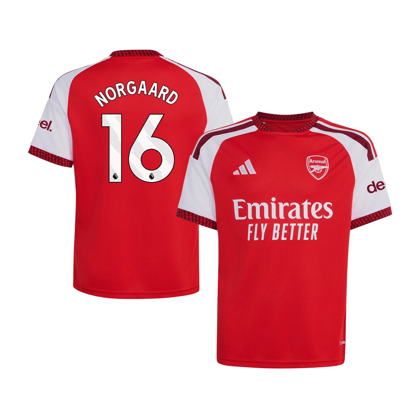 Christian Nørgaard 16 Arsenal 2026/27 Home Jersey - YOUTH, Red