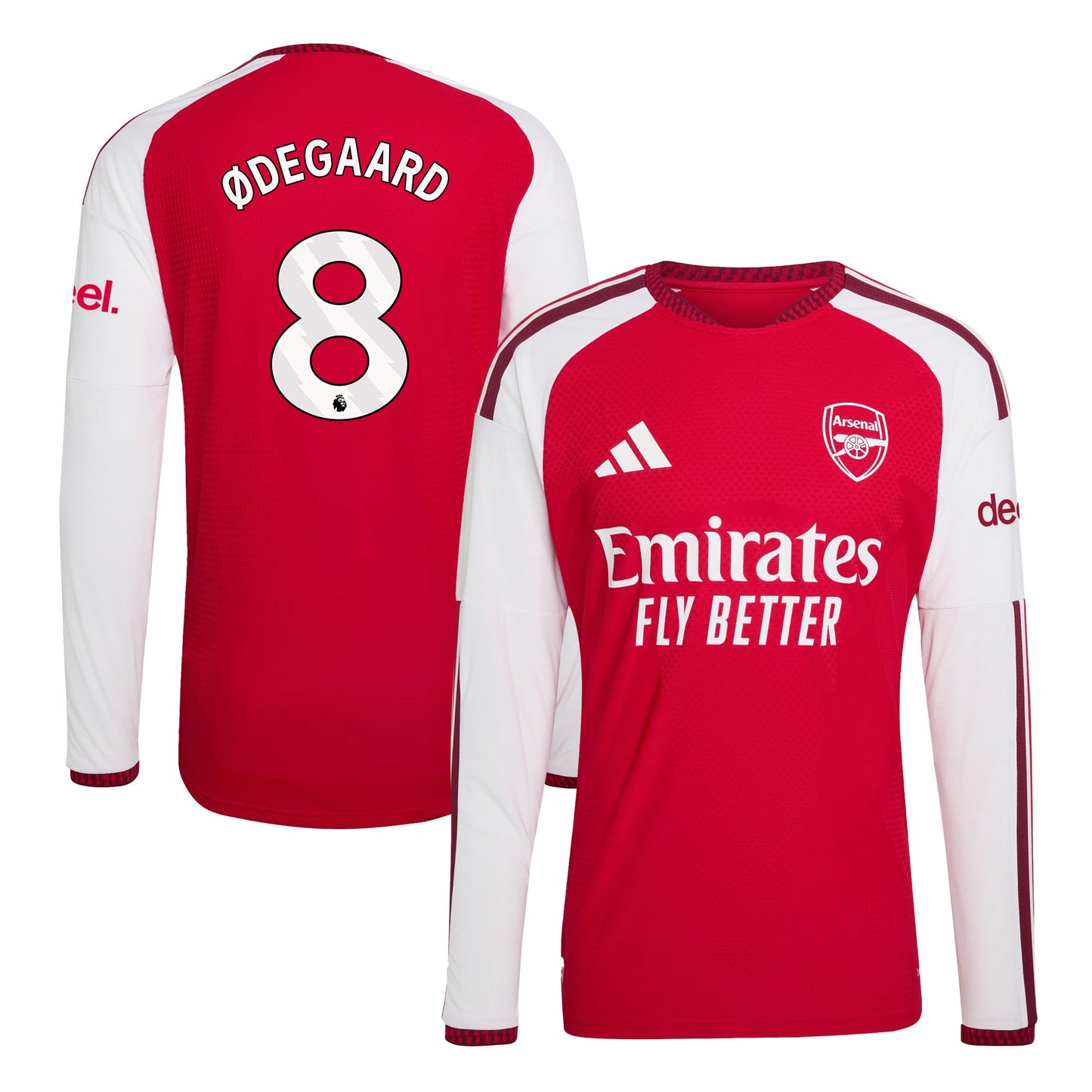 Martin Ødegaard 8 Arsenal 2026/27 Home Long Sleeve Jersey - Men, Red