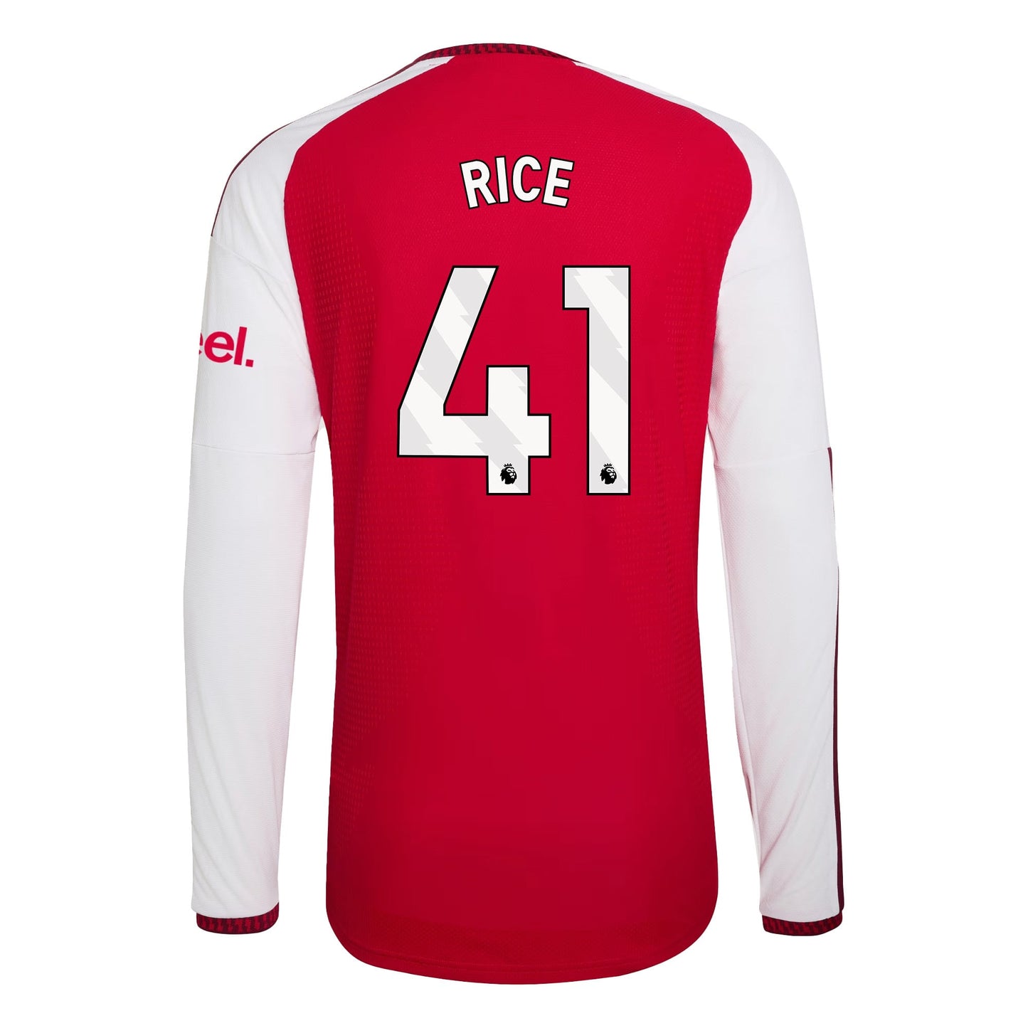 Declan Rice 41 Arsenal 2026/27 Home Long Sleeve Jersey - Men, Red