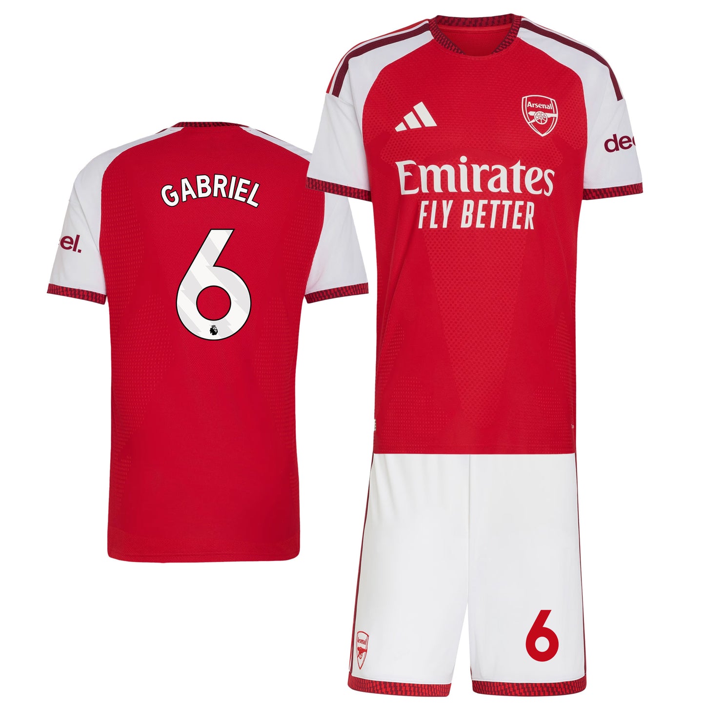 Gabriel Magalhães 6 Arsenal 2026/27 Home Men Jersey & Shorts Set – Red