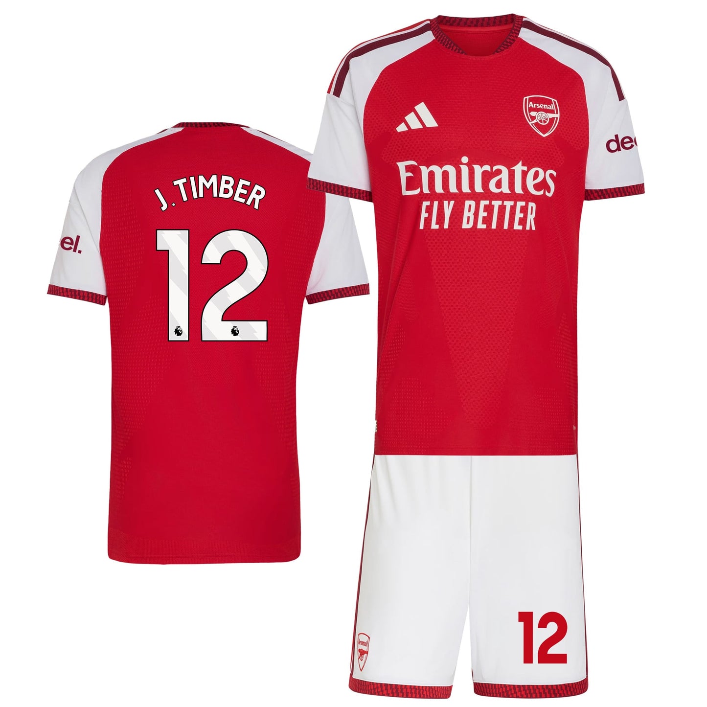 Jurriën Timber 12 Arsenal 2026/27 Home Men Jersey & Shorts Set – Red