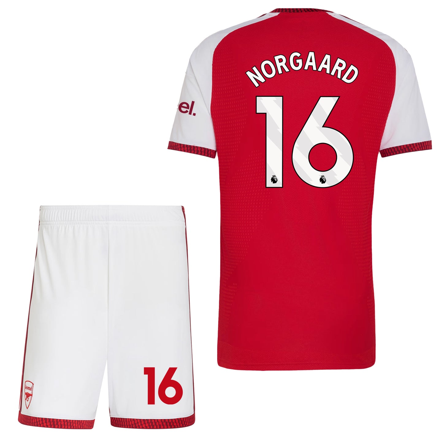 Christian Nørgaard 16 Arsenal 2026/27 Home Men Jersey & Shorts Set – Red