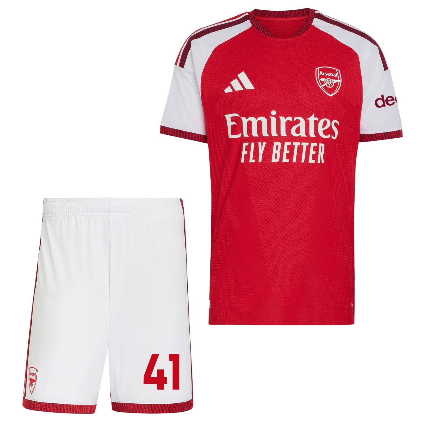 Declan Rice 41 Arsenal 2026/27 Home Men Jersey & Shorts Set – Red