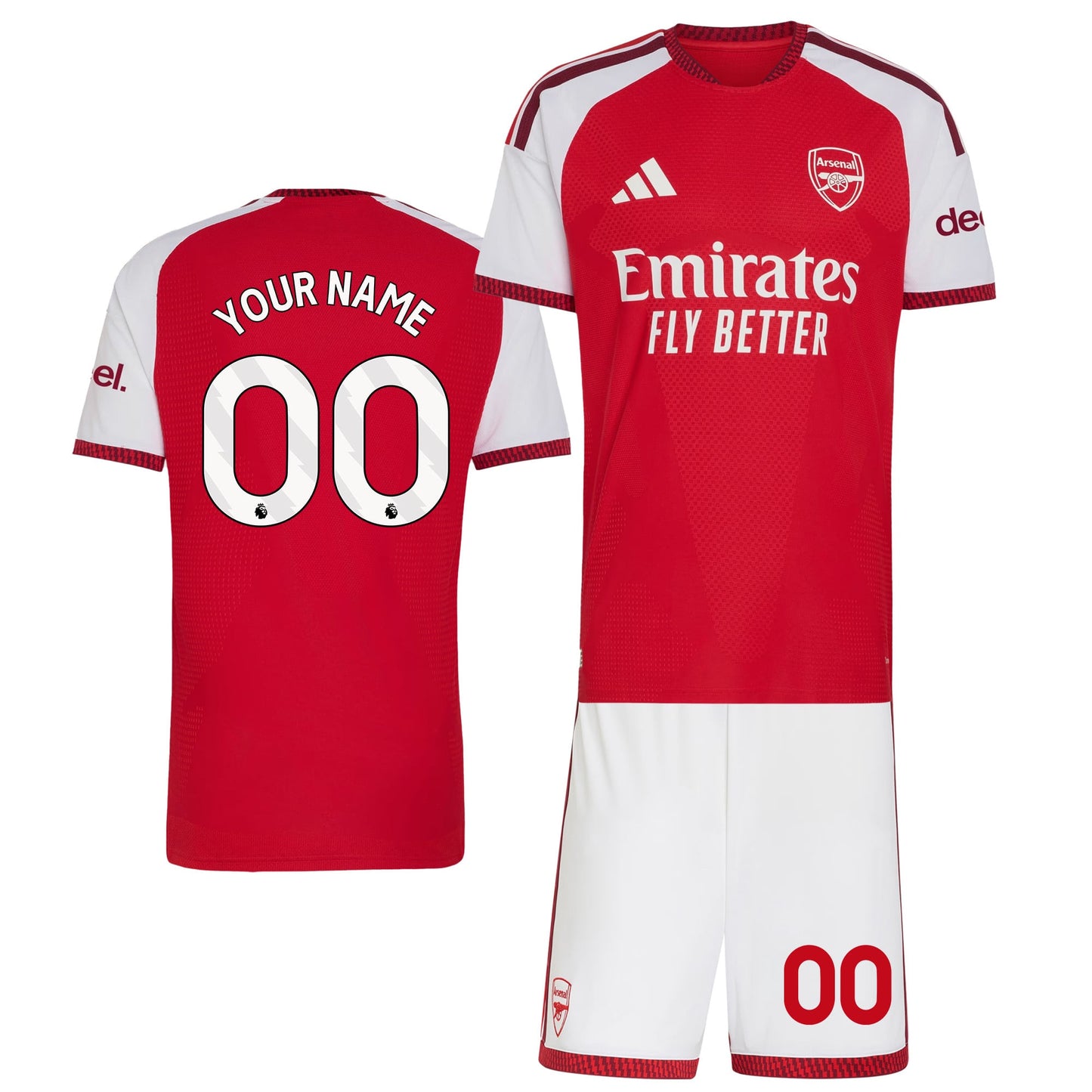 Arsenal 2026/27 Custom Name Home Men Jersey & Shorts Set – Red