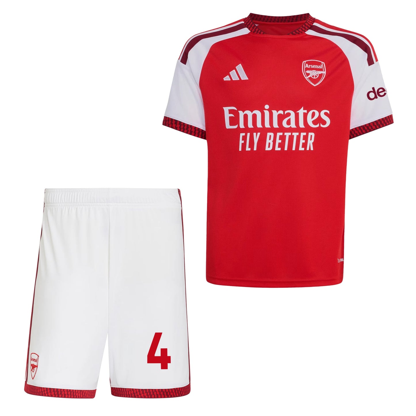 Ben White 4 Arsenal 2026/27 YOUTH Home Jersey & Shorts Set - Red