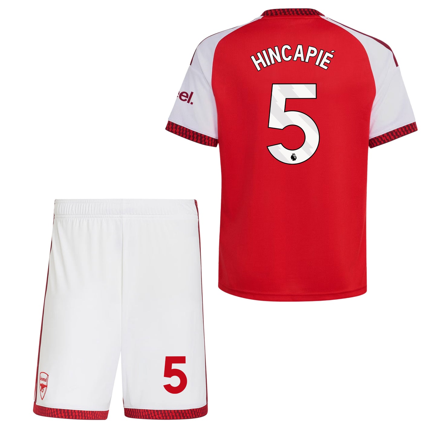 Piero Hincapié 5 Arsenal 2026/27 YOUTH Home Jersey & Shorts Set - Red