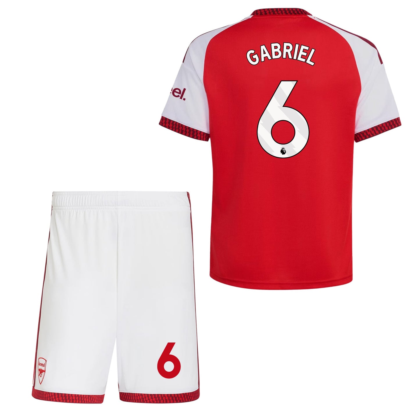 Gabriel Magalhães 6 Arsenal 2026/27 YOUTH Home Jersey & Shorts Set - Red