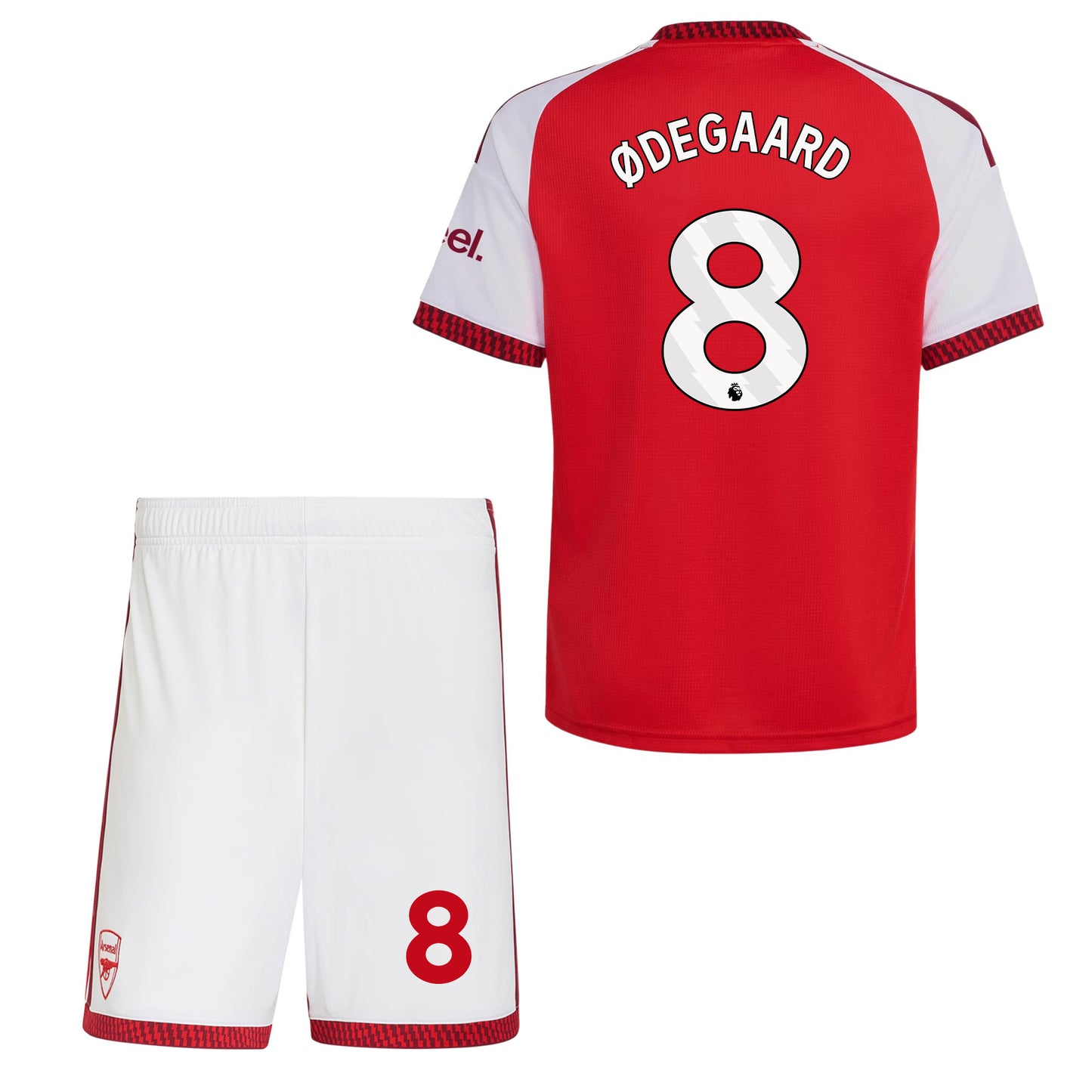 Martin Ødegaard 8 Arsenal 2026/27 YOUTH Home Jersey & Shorts Set - Red