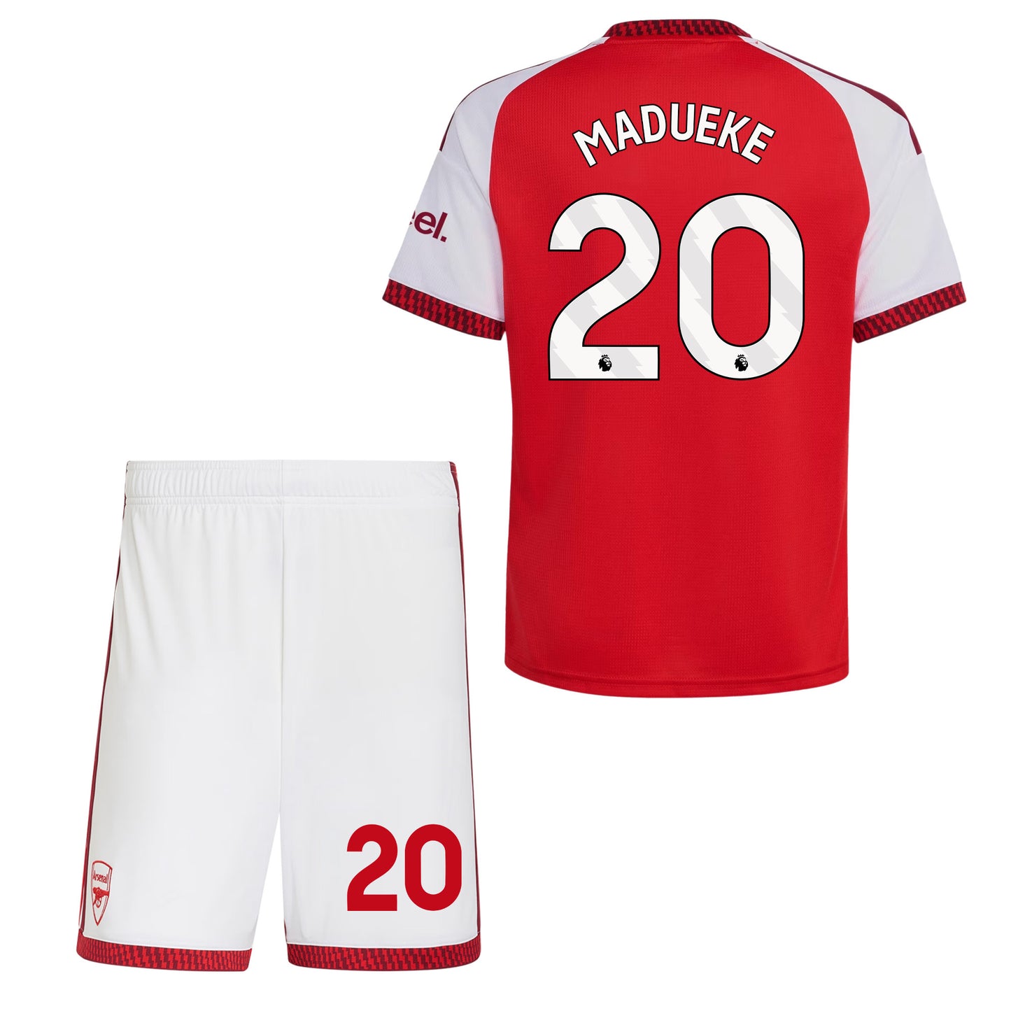 Noni Madueke 20 Arsenal 2026/27 YOUTH Home Jersey & Shorts Set - Red