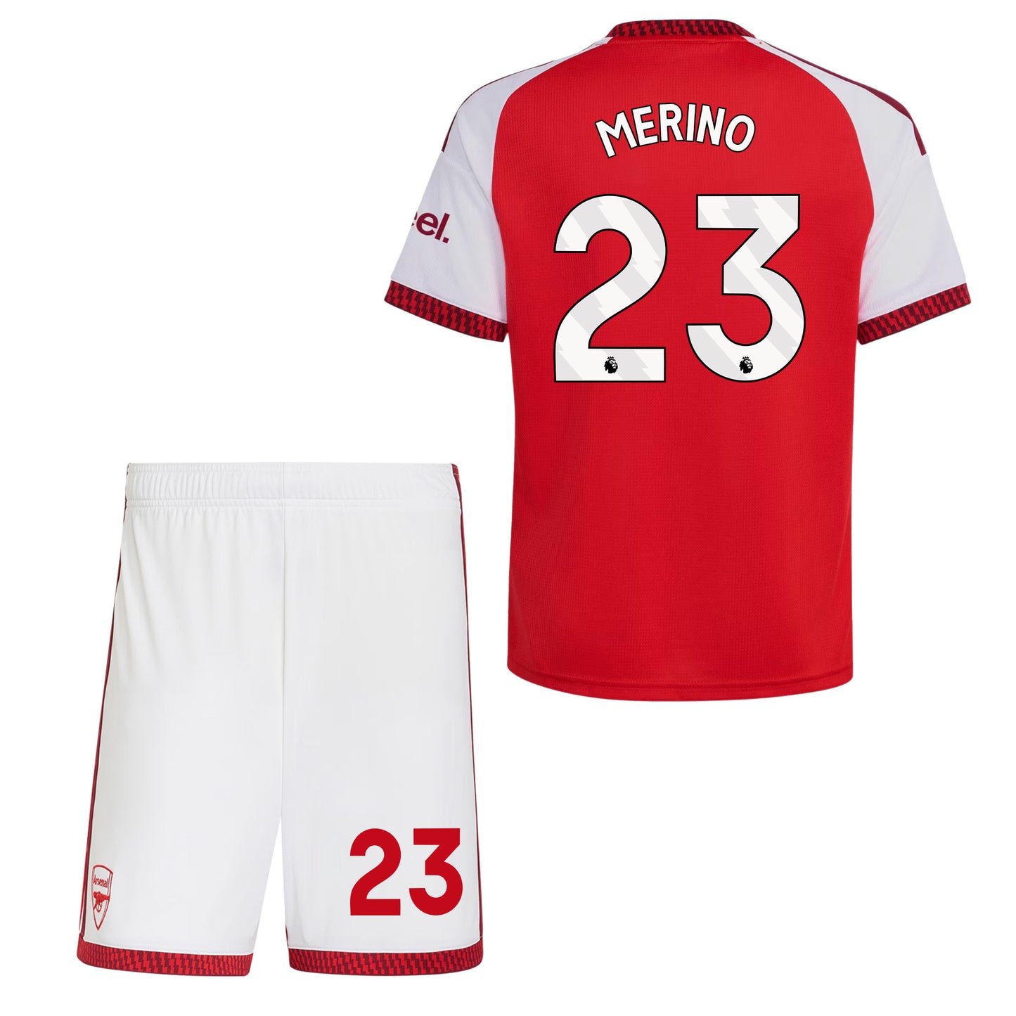Mikel Merino 23 Arsenal 2026/27 YOUTH Home Jersey & Shorts Set - Red