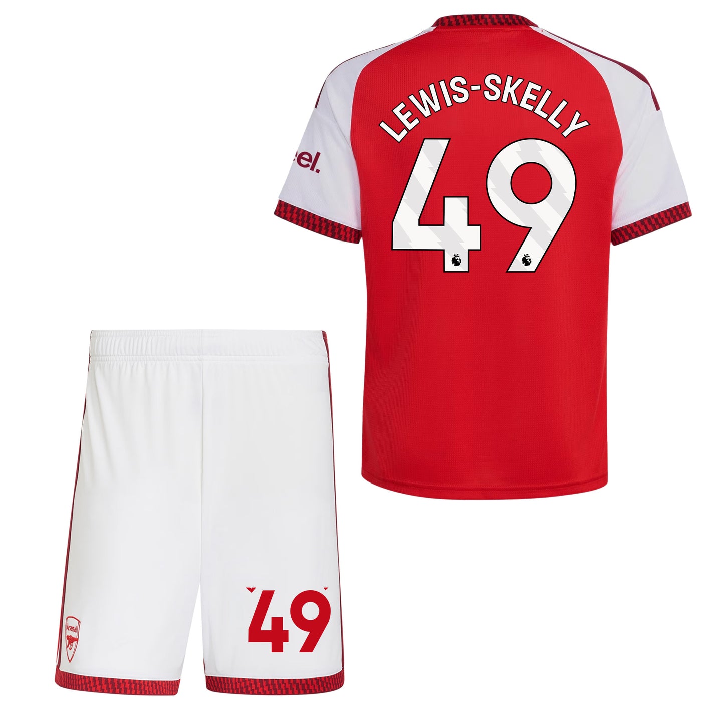 Myles Lewis-Skelly 49 Arsenal 2026/27 YOUTH Home Jersey & Shorts Set - Red