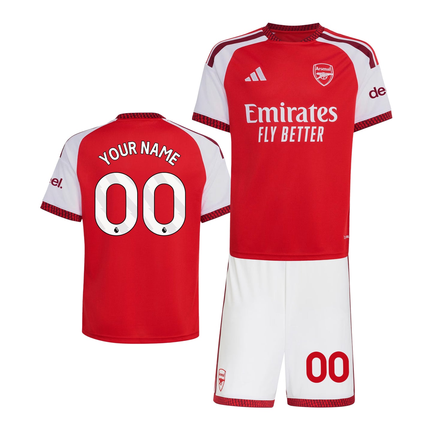 Arsenal 2026/27 Custom Name YOUTH Home Jersey & Shorts Set - Red