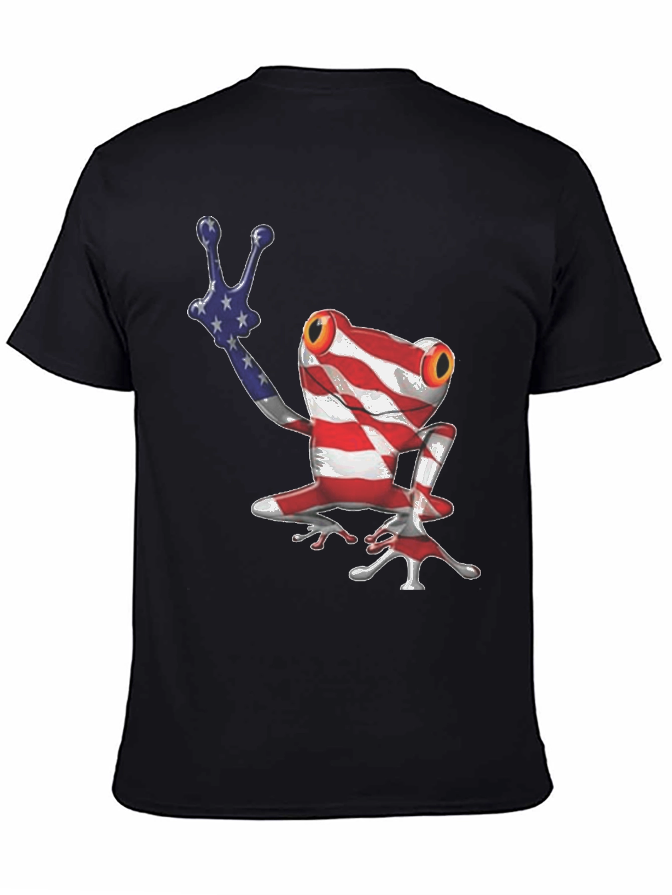 Patriotic Frog T-Shirt - American Flag Design
