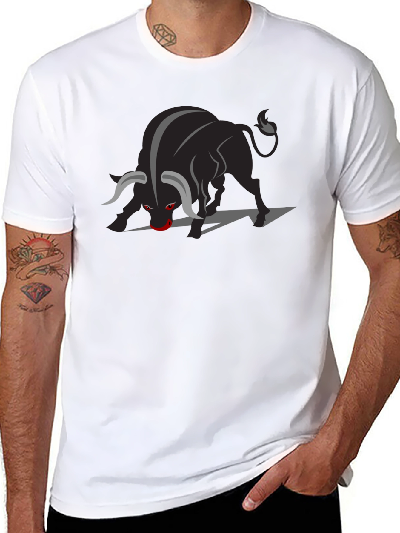 Black Bull Graphic Tee - Bold & Stylish