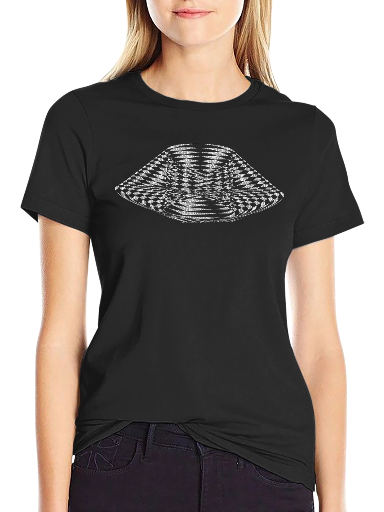 Optical Illusion UFO Graphic Tee