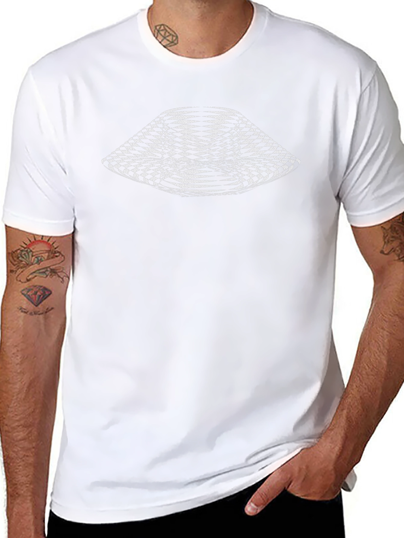 Optical Illusion UFO Graphic Tee