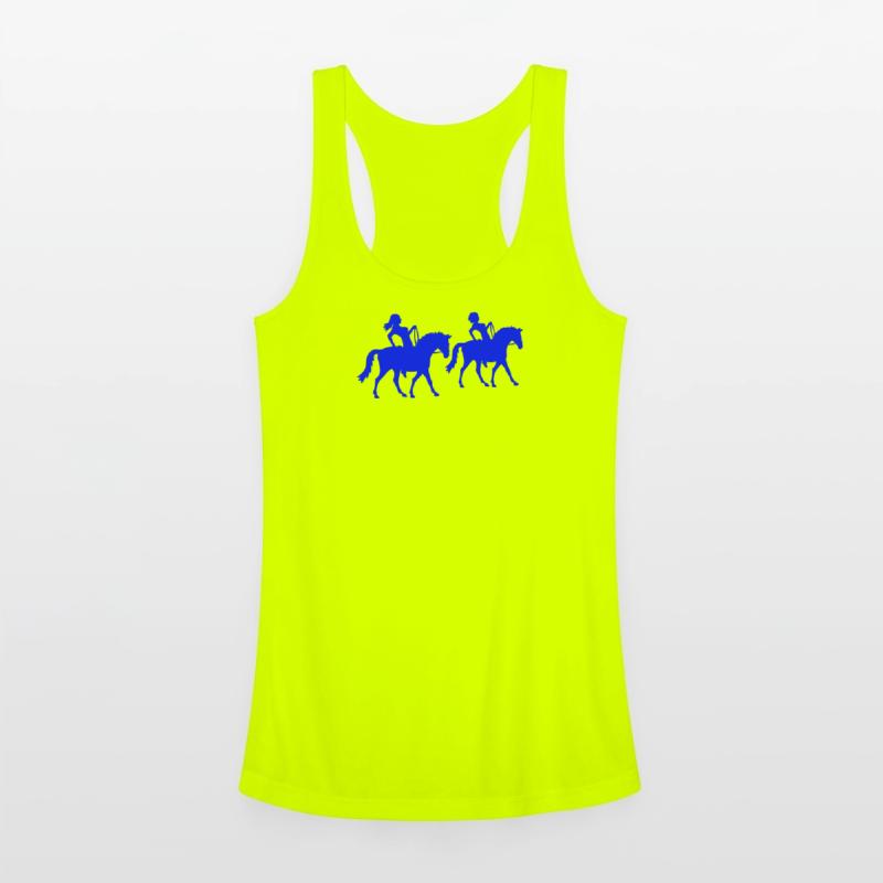 2 Horse Team Rider Girl Woman Riding Silhouette