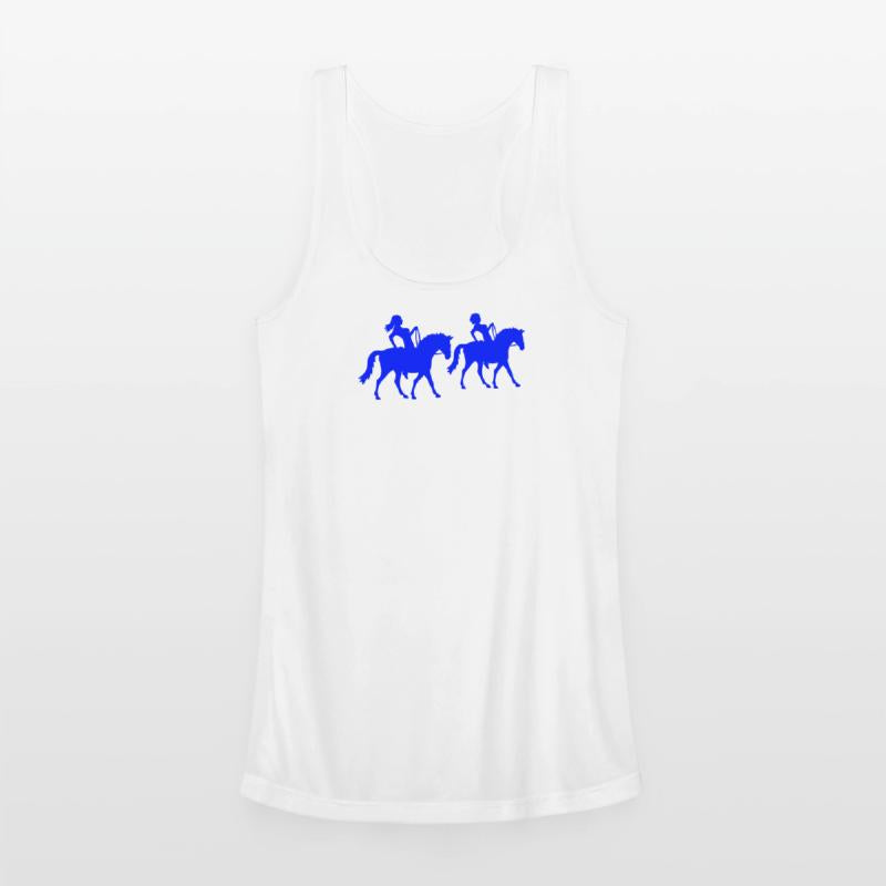 2 Horse Team Rider Girl Woman Riding Silhouette