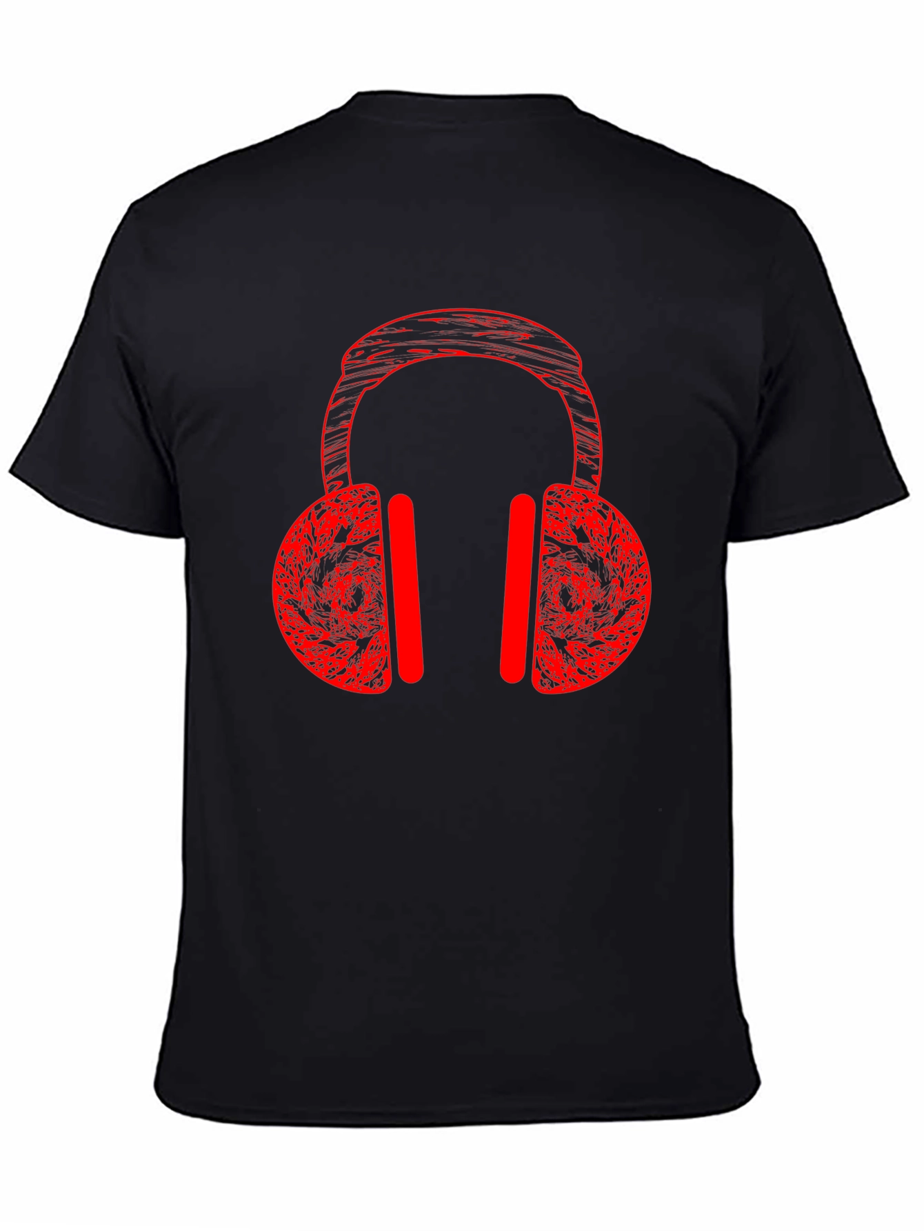 Red Headphones Graphic Tee - Stylish Music Lover Shirt