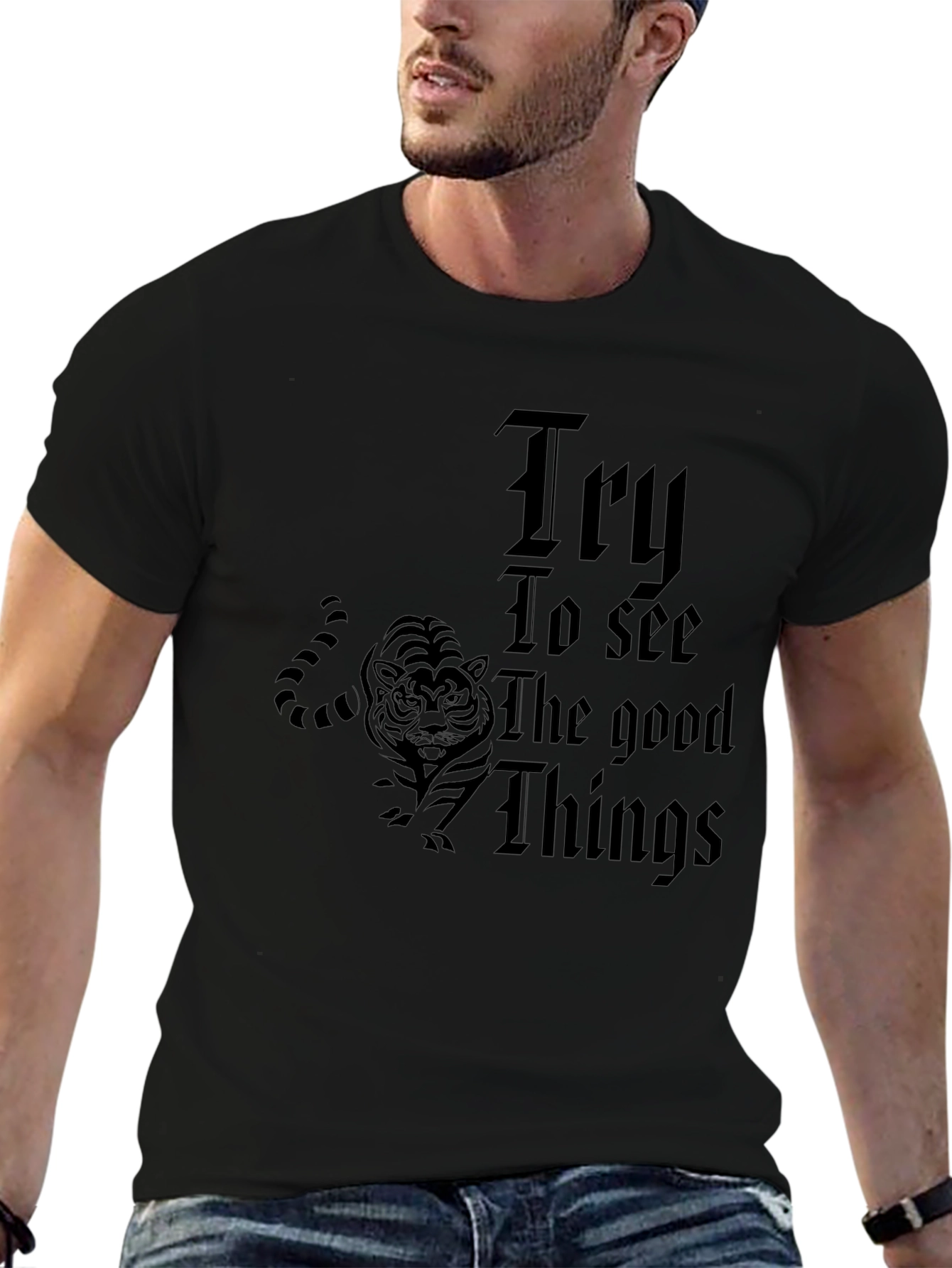 Inspiring Try To See the Good Things Graphic Tee
