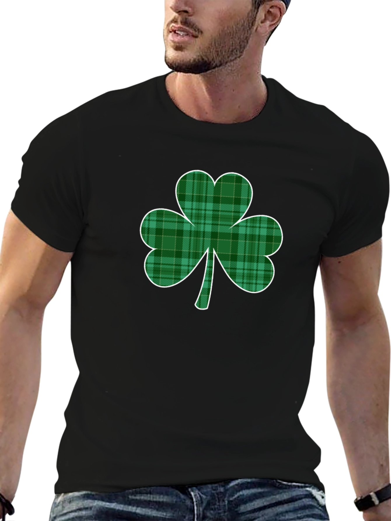 Plaid Shamrock Graphic Tee - St. Patricks Day