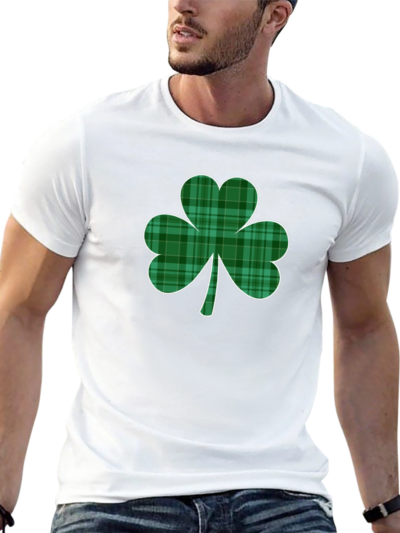 Plaid Shamrock Graphic Tee - St. Patricks Day
