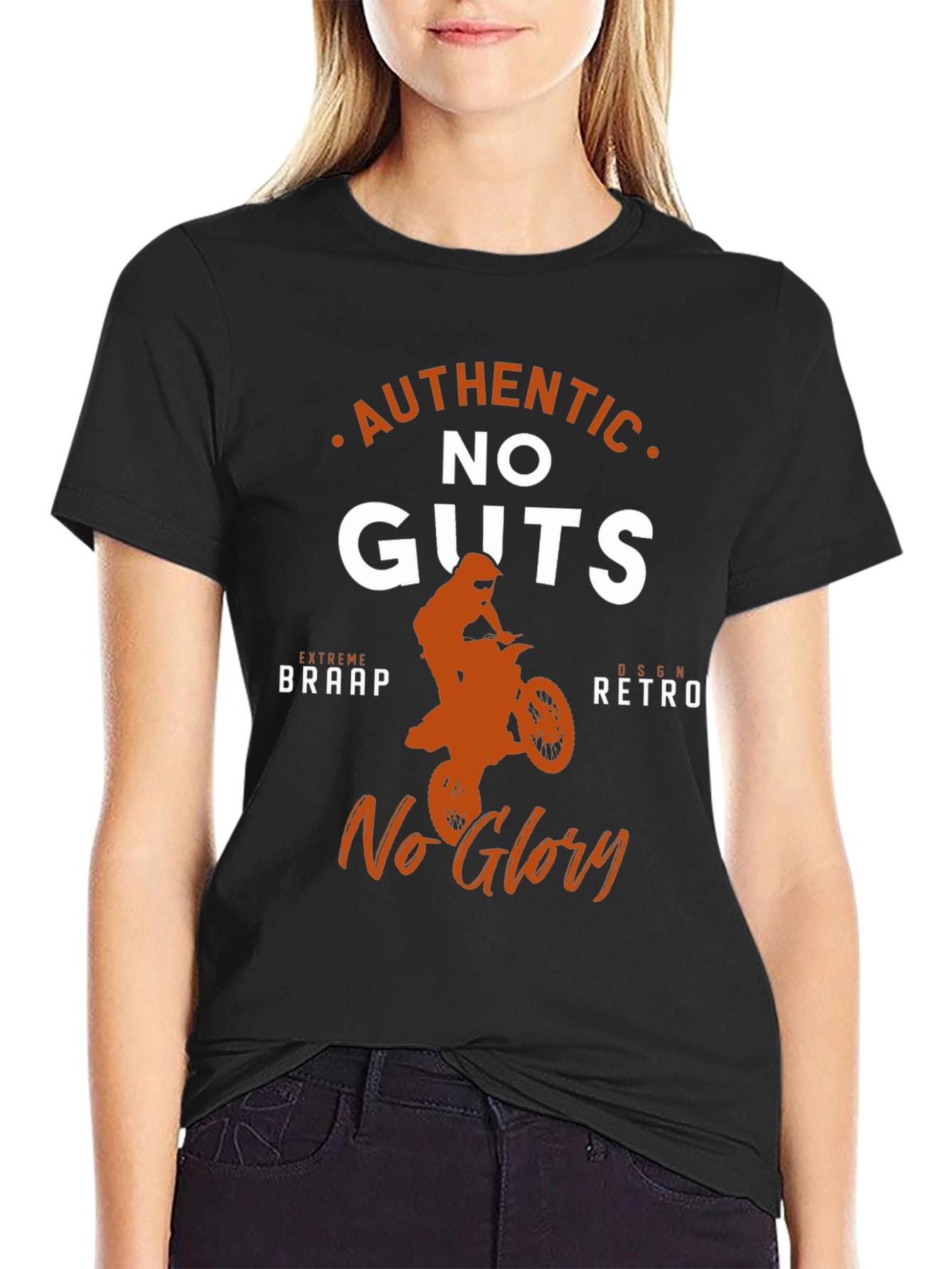 Authentic No Guts No Glory Motocross Graphic Tee