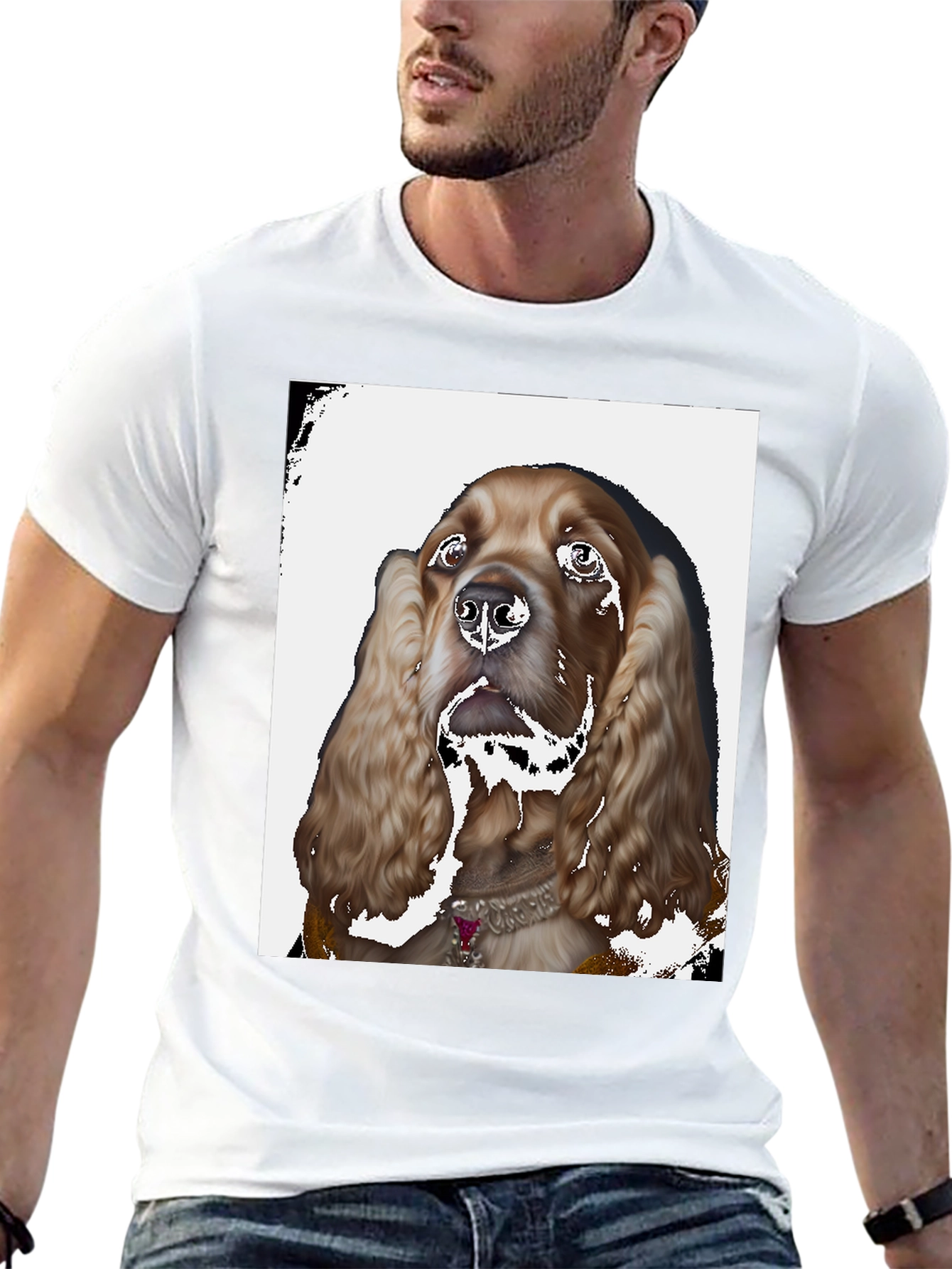 Cocker Spaniel T-Shirt - Unique Pet Portrait Tee