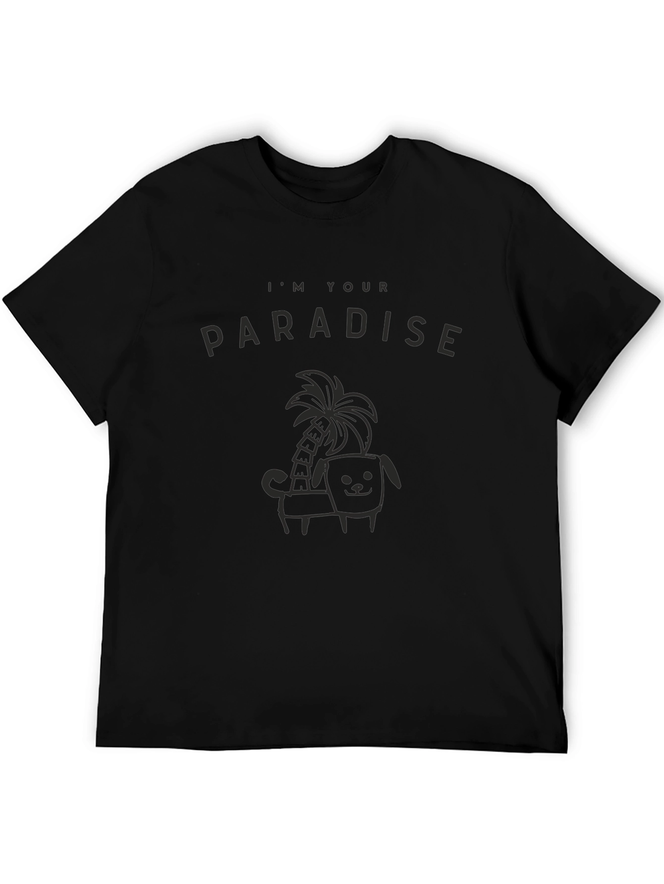 Im Your Paradise Black Graphic Tee