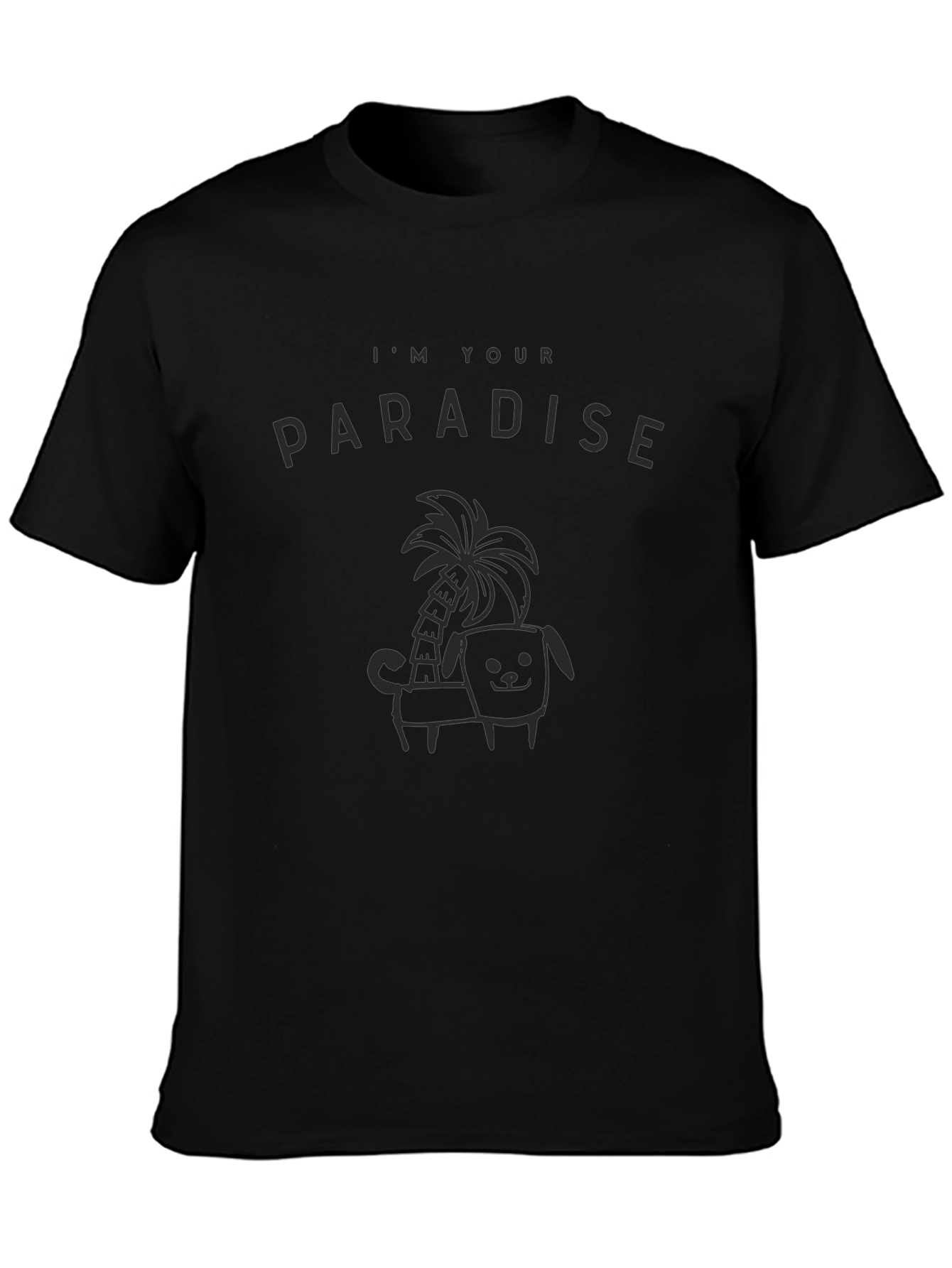 Im Your Paradise Black Graphic Tee