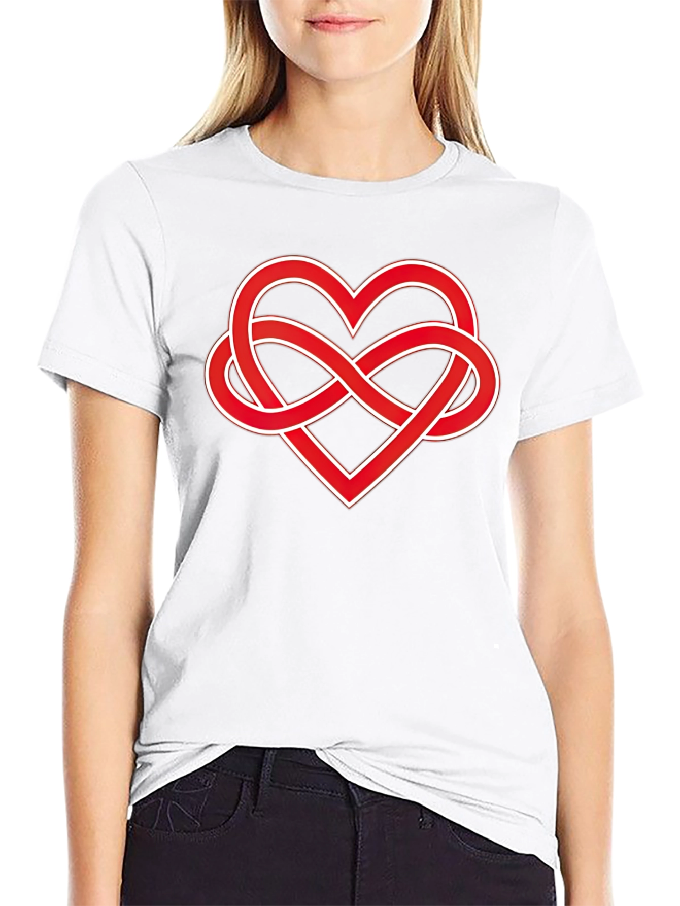 Heart Infinity Knot Graphic Tee