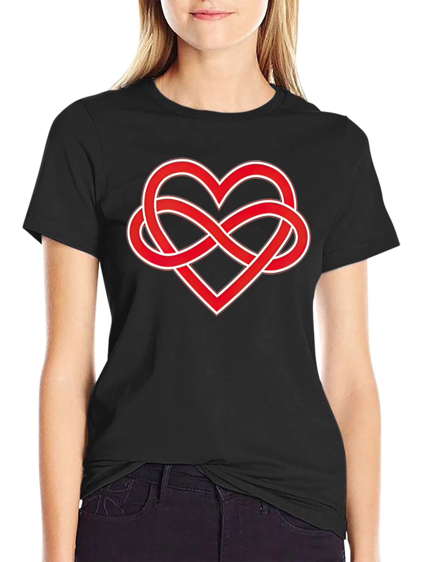 Heart Infinity Knot Graphic Tee