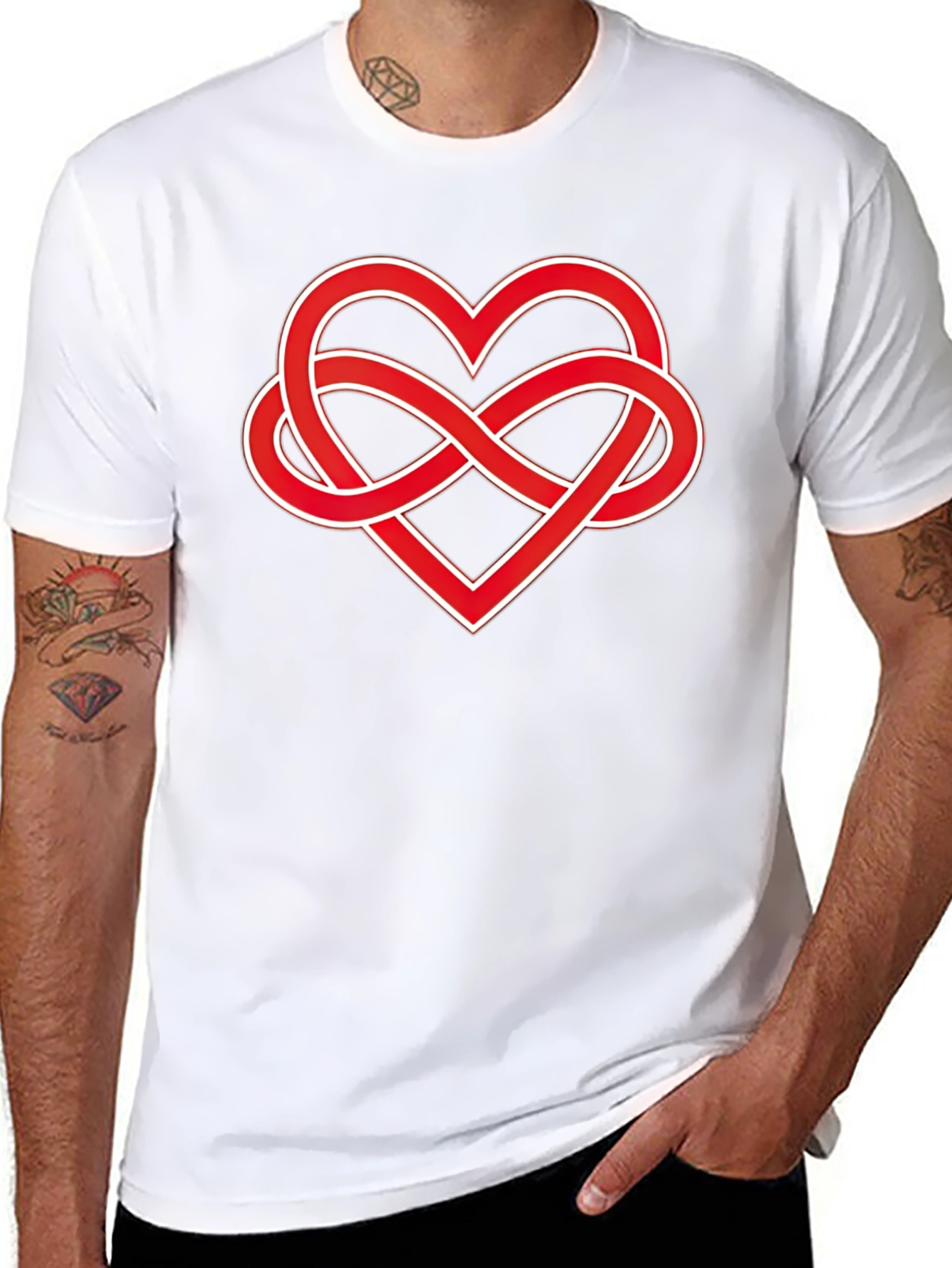 Heart Infinity Knot Graphic Tee