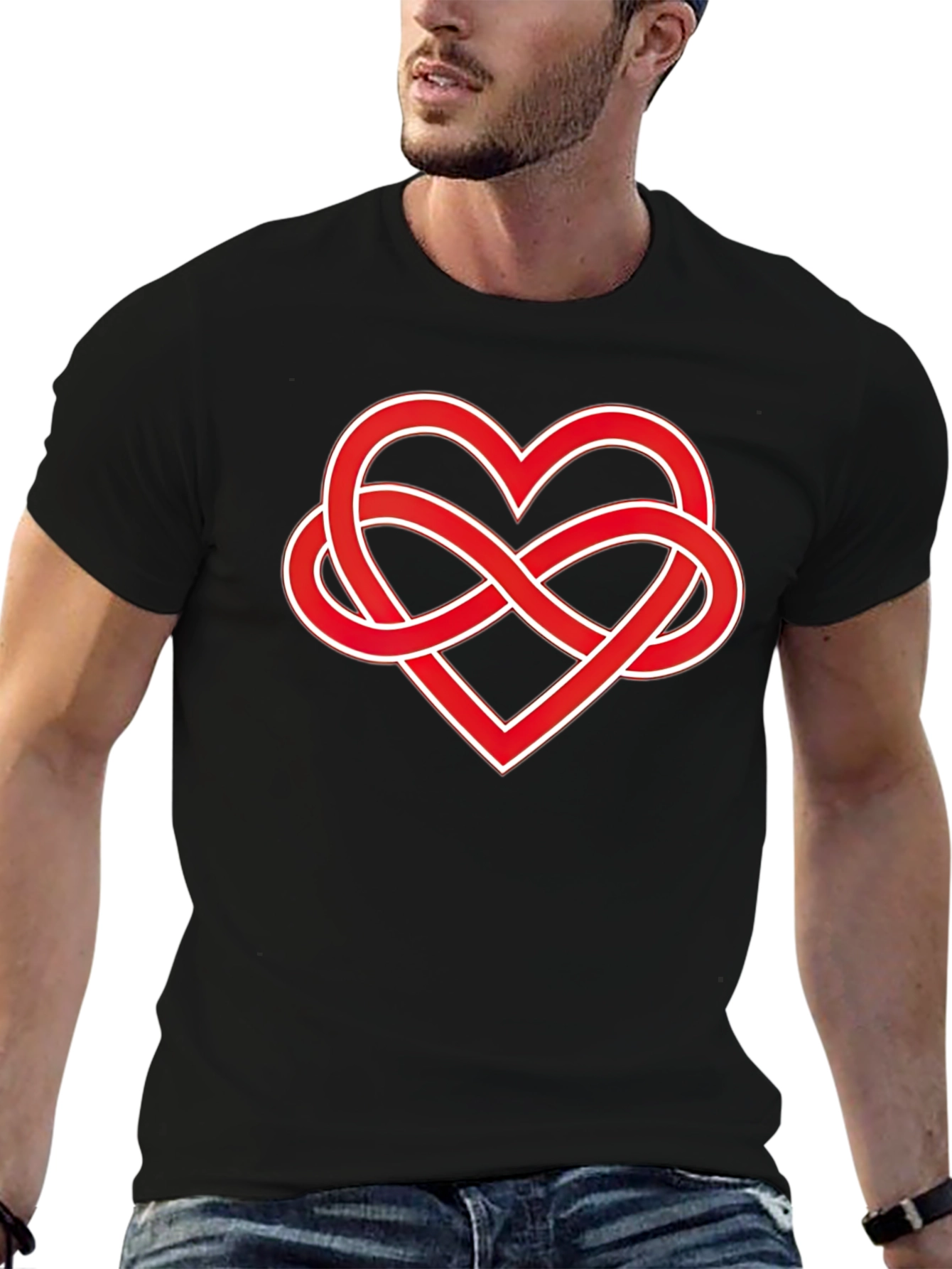 Heart Infinity Knot Graphic Tee