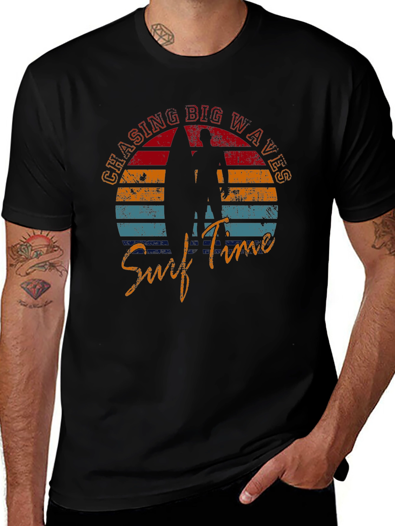 Surf Time Graphic Tee - Chasing Big Waves