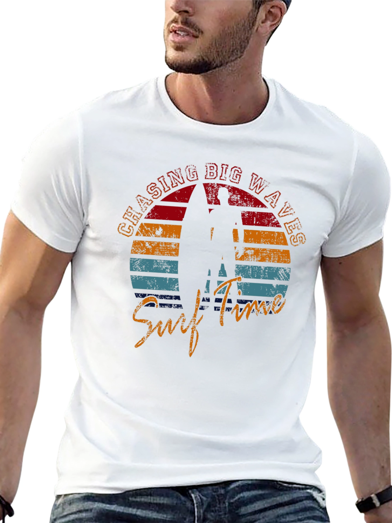Surf Time Graphic Tee - Chasing Big Waves