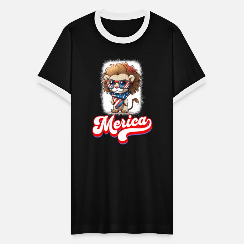 4th Of July Patriotic Lion Merica