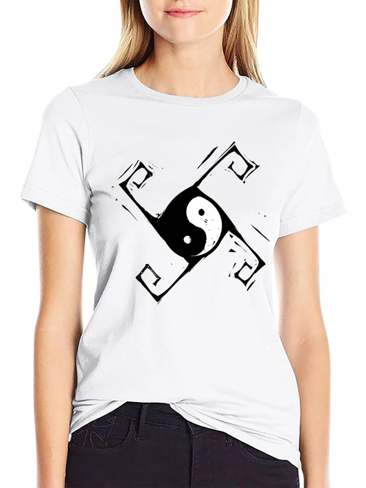 Yin Yang Swirl Black Graphic Tee