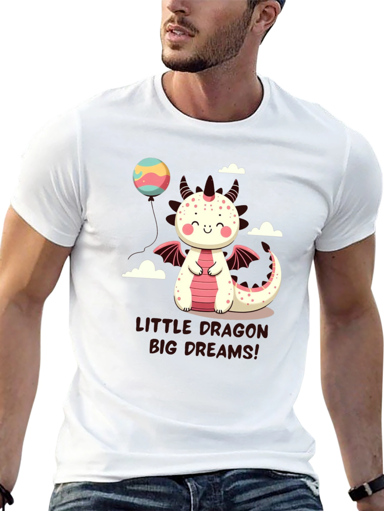 Cute Dragon Graphic Tee - Little Dragon Big Dreams!