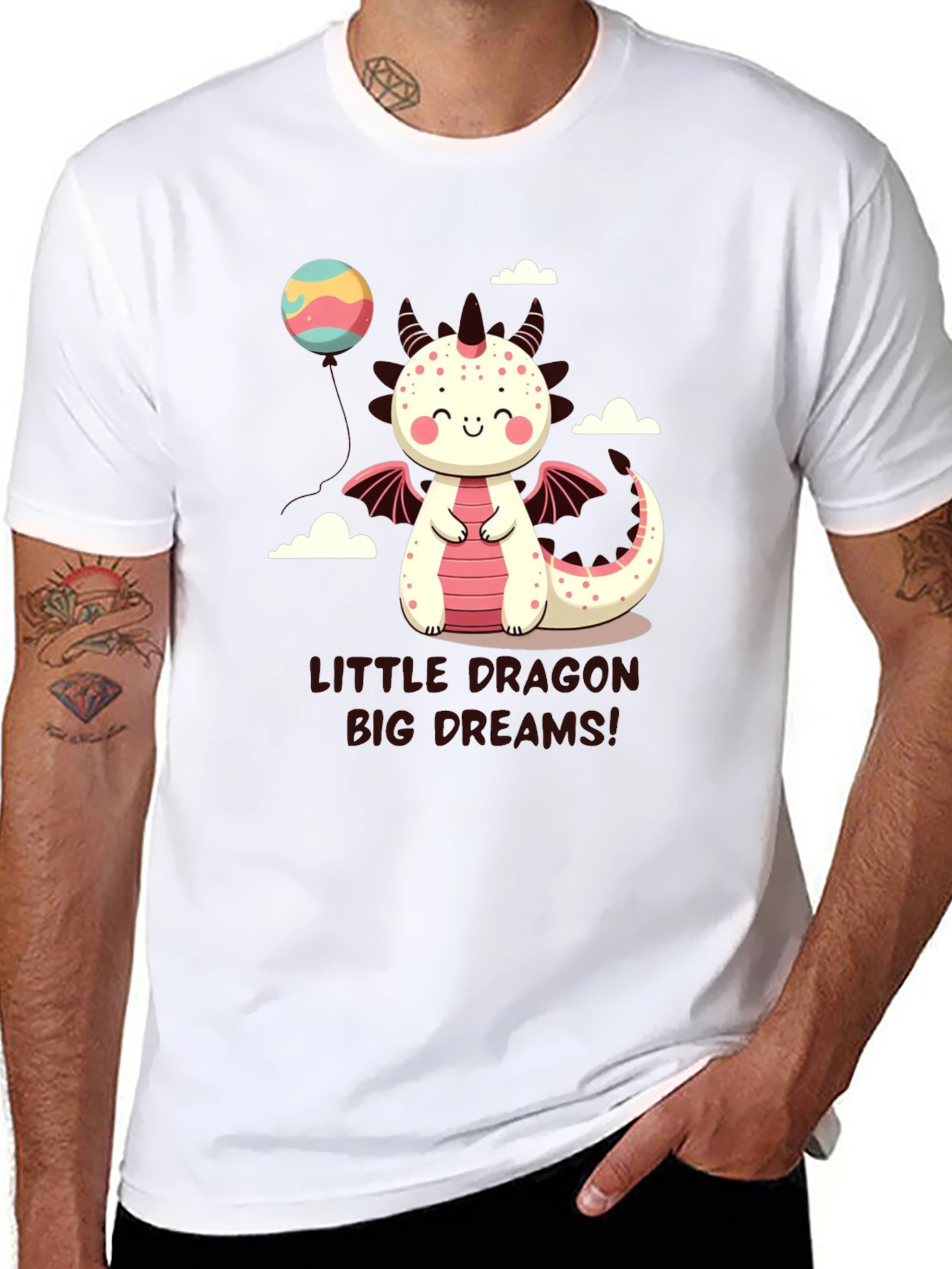 Cute Dragon Graphic Tee - Little Dragon Big Dreams!