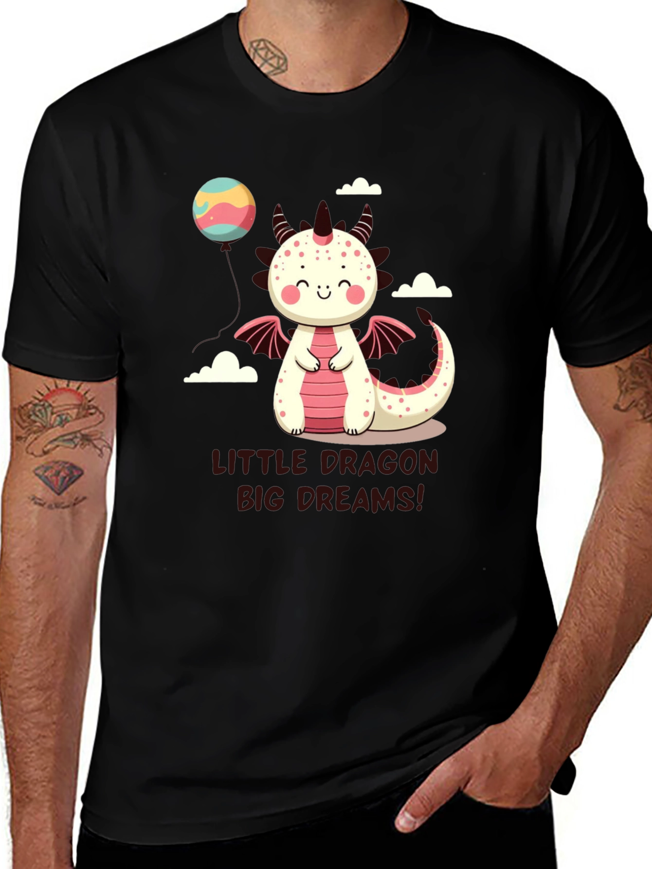 Cute Dragon Graphic Tee - Little Dragon Big Dreams!