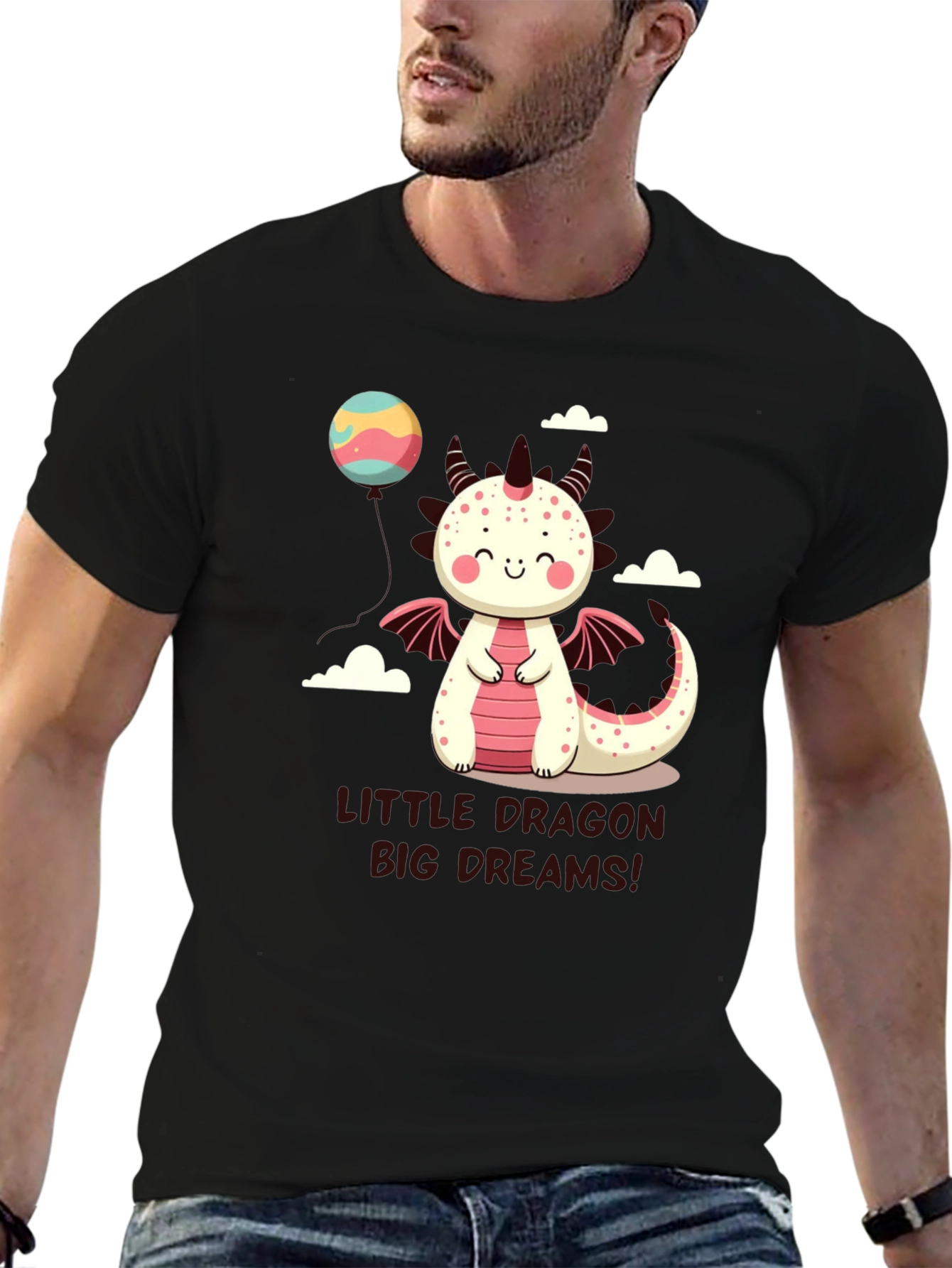 Cute Dragon Graphic Tee - Little Dragon Big Dreams!