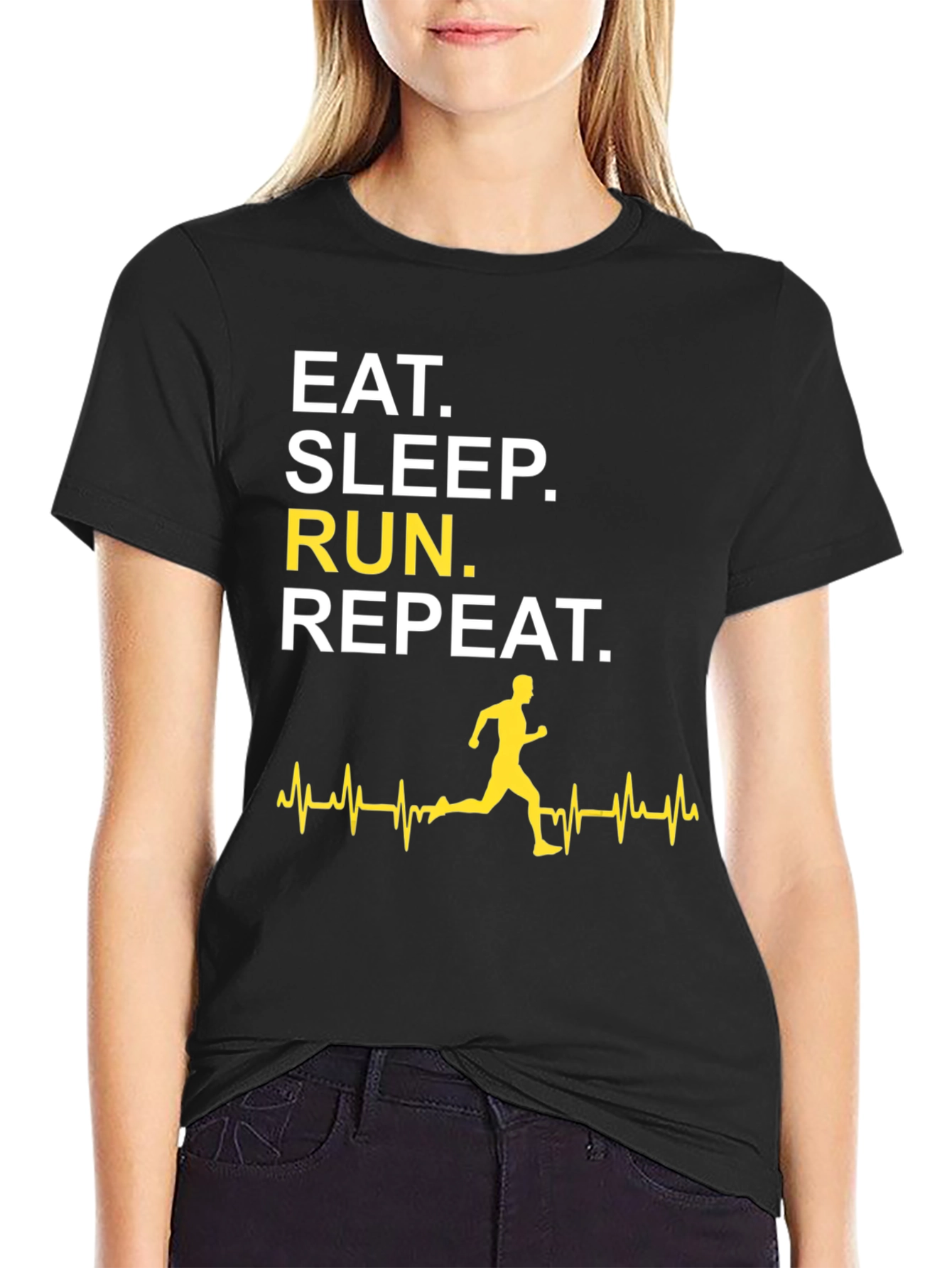 Eat Sleep Run Repeat Graphic Tee - Runners Gift