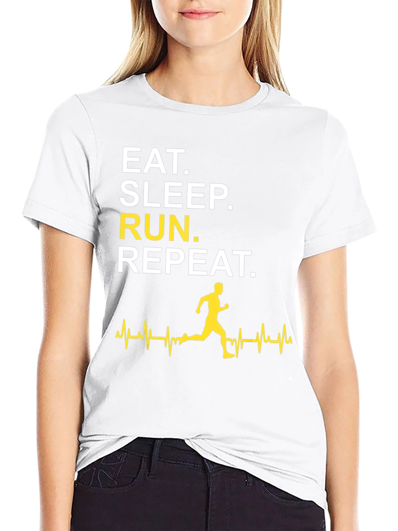 Eat Sleep Run Repeat Graphic Tee - Runners Gift