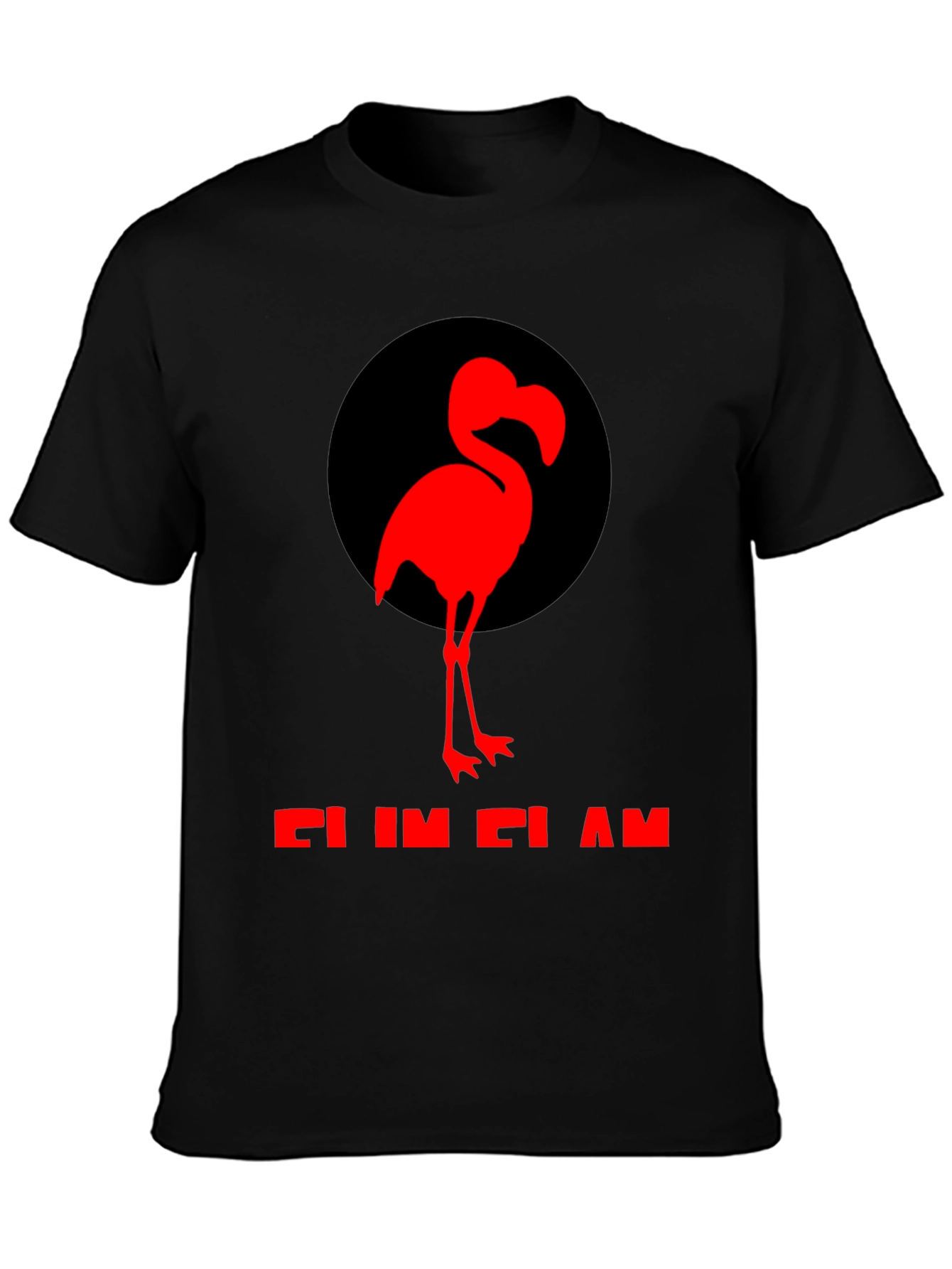 Flamingo Graphic Tee - Black